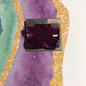 Flashback 80’s rectangle purple brooch